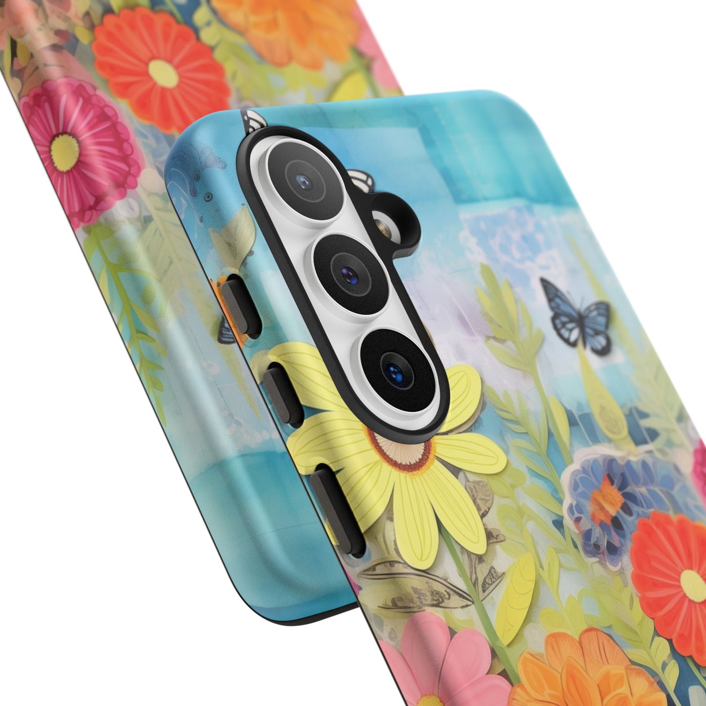 Whimsical Floral Garden phone case | Tough Case | 3d Floral Pattern | iPhone 17
