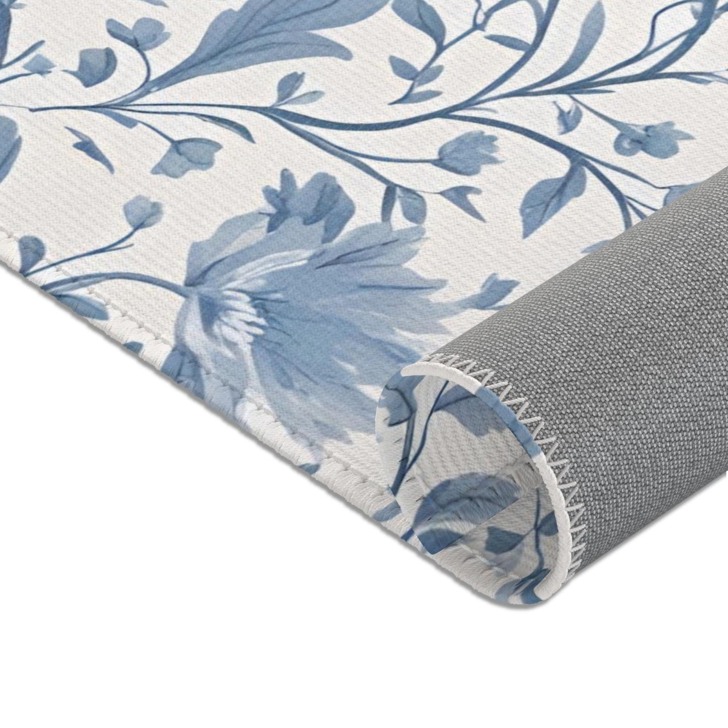 Custom Rug, Blue Floral