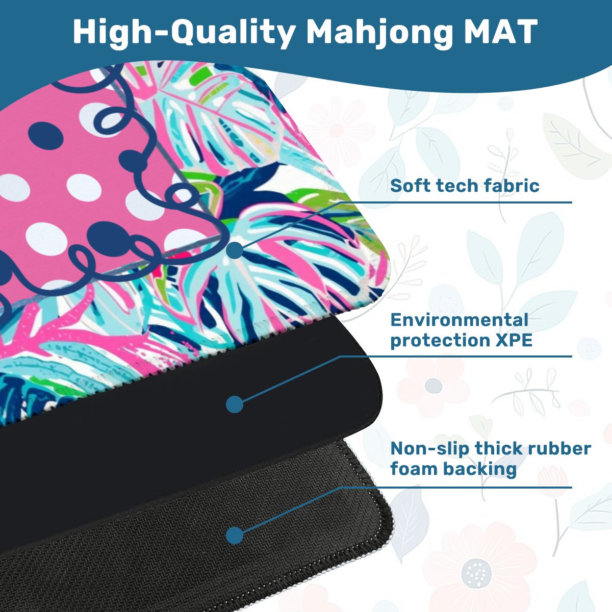 Preppy Pastel Polka Dot Mini Mahjong Mat