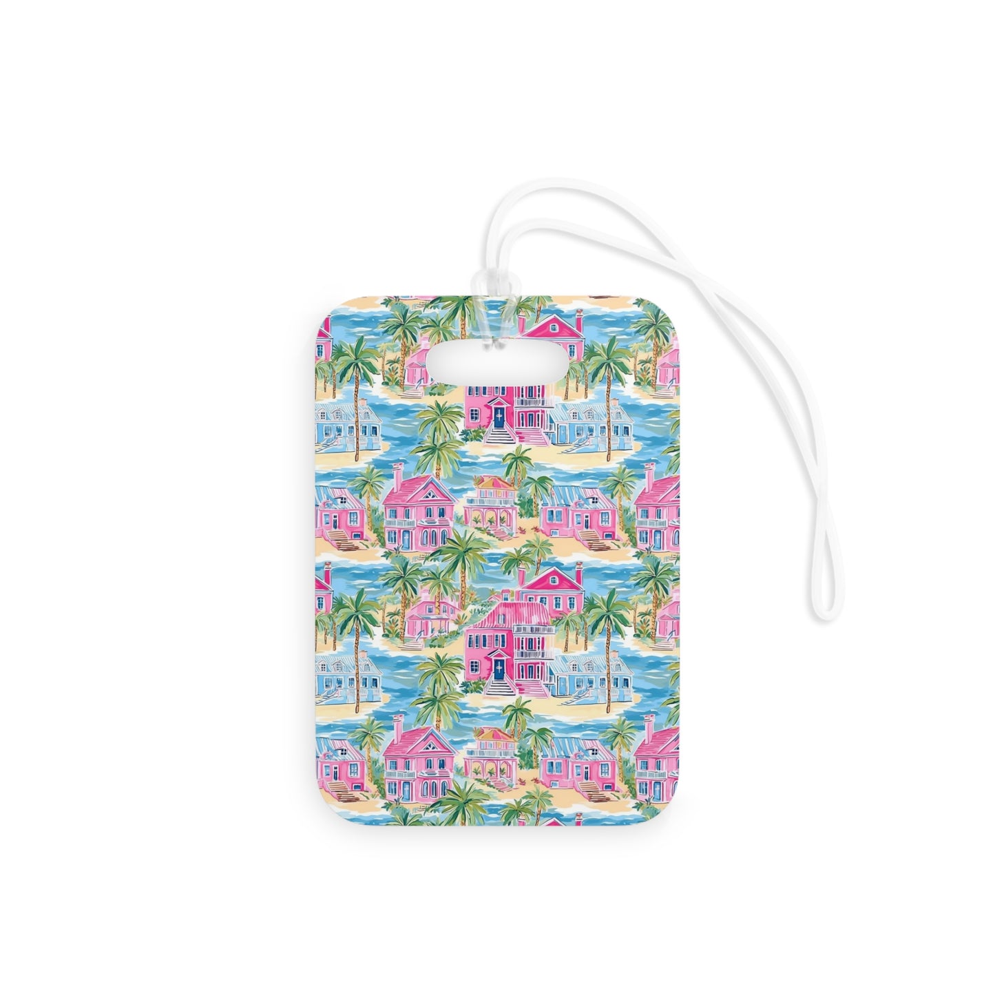 Personalized Coastal Monogram Luggage Tag — Custom Name Travel ID