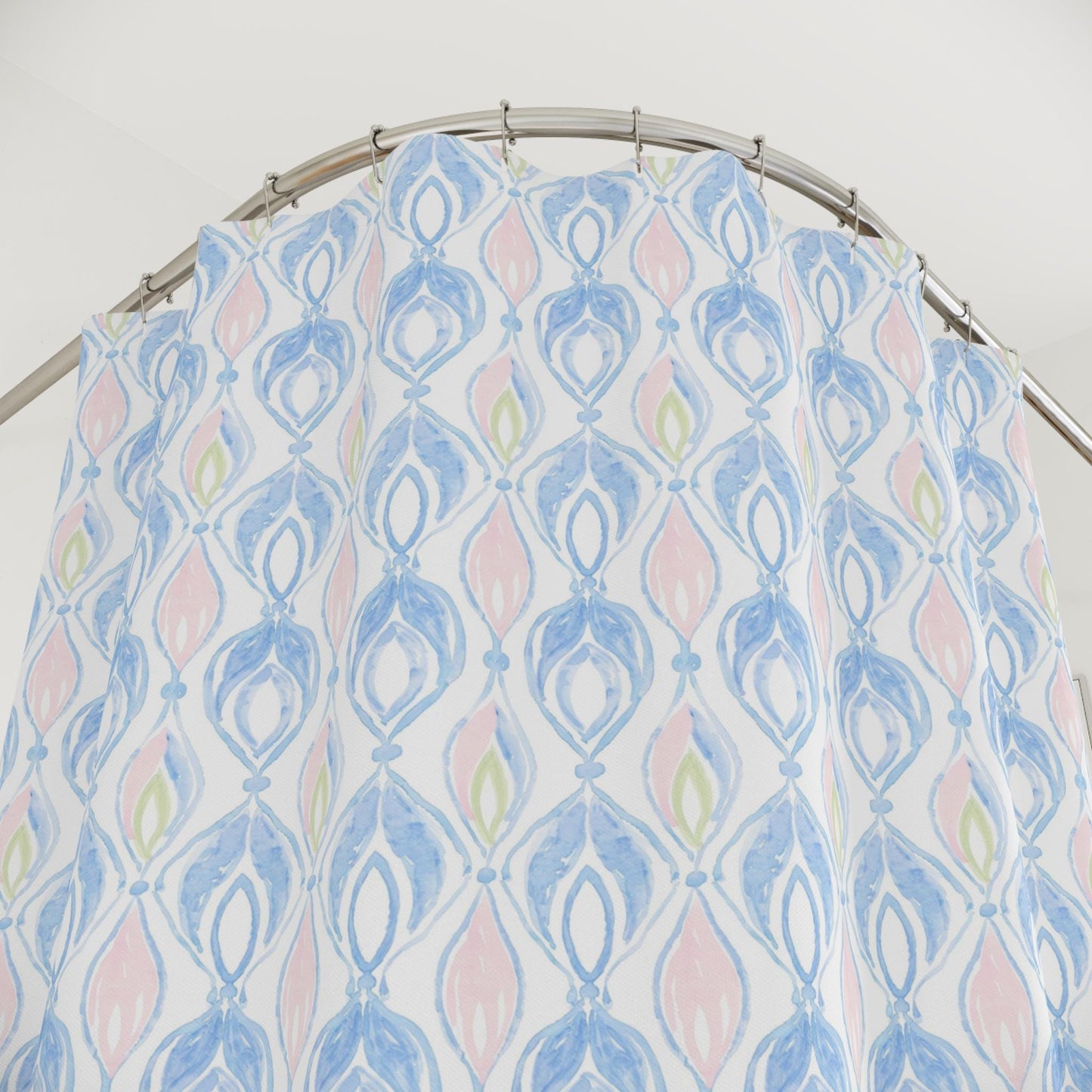 Coquette Preppy Pink Bow Shower Curtain – Shabby Chic Bathroom Decor