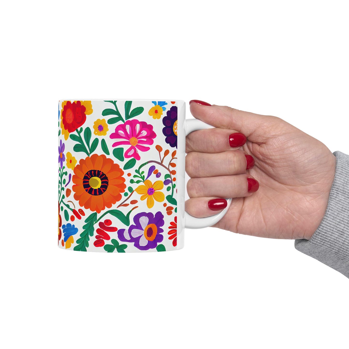 Coffee Mug, Boho Wildflowers