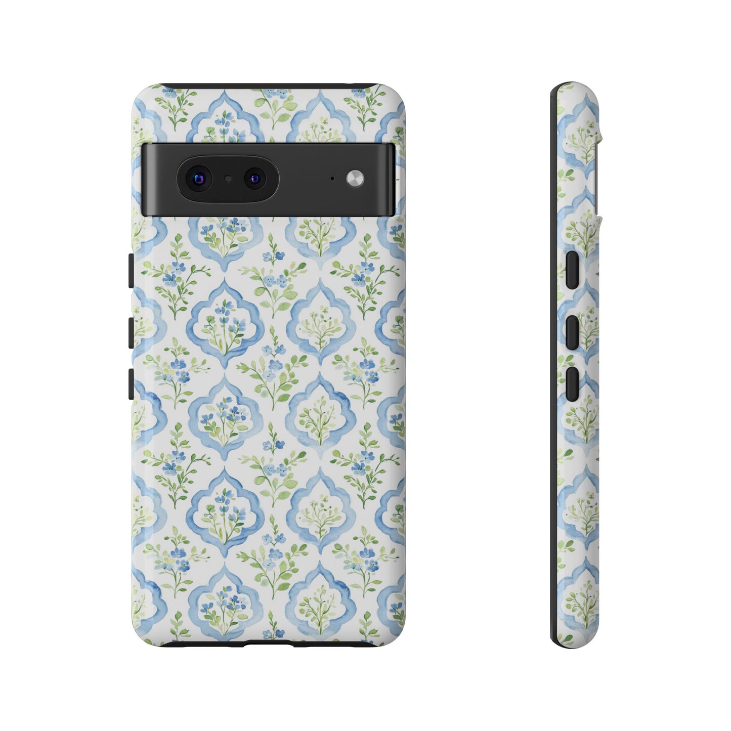 Blue Floral Damask phone case | Tough Case | iPhone 17