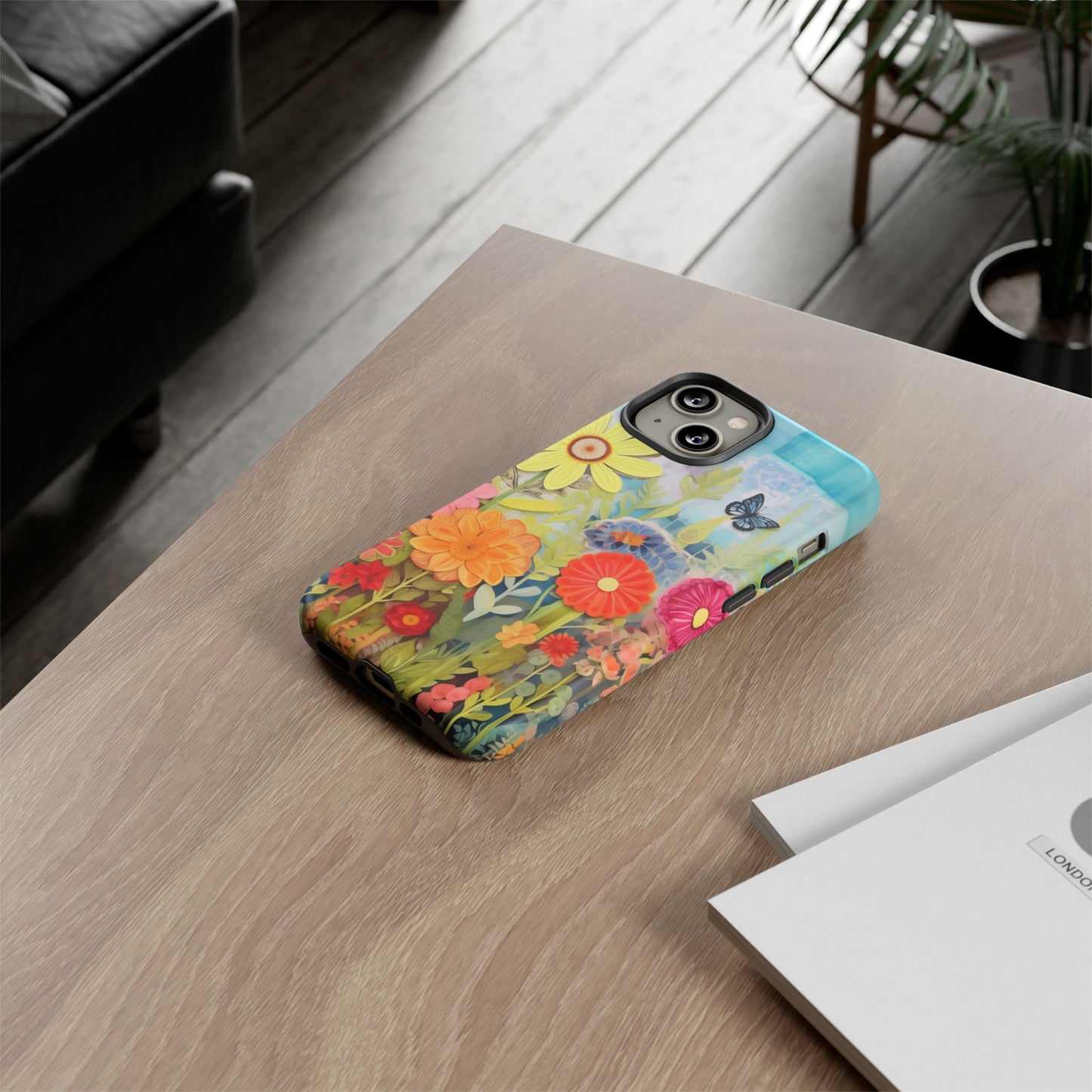 Whimsical Floral Garden phone case | Tough Case | 3d Floral Pattern | iPhone 17