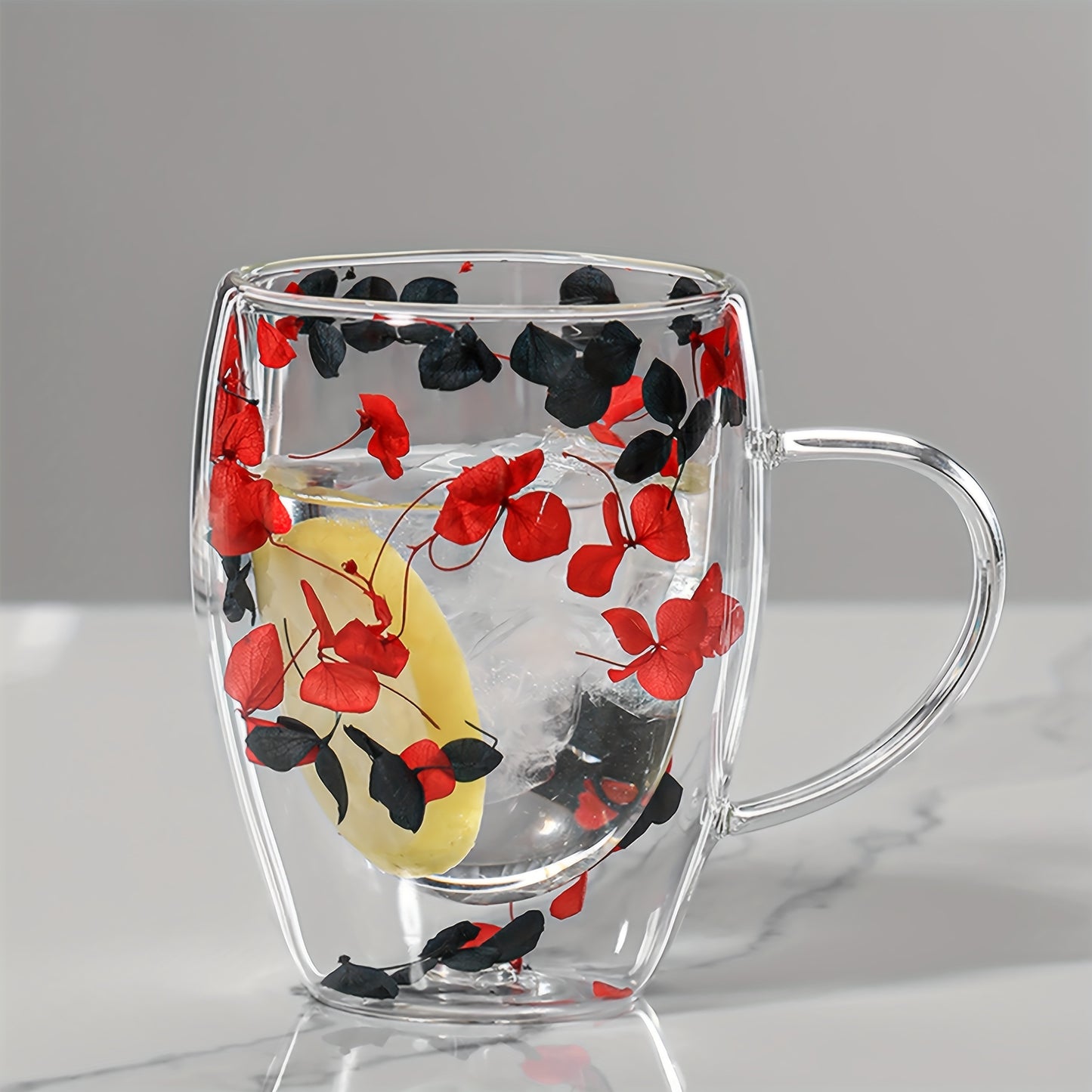 Floral Glass Coffee Mug - Variety