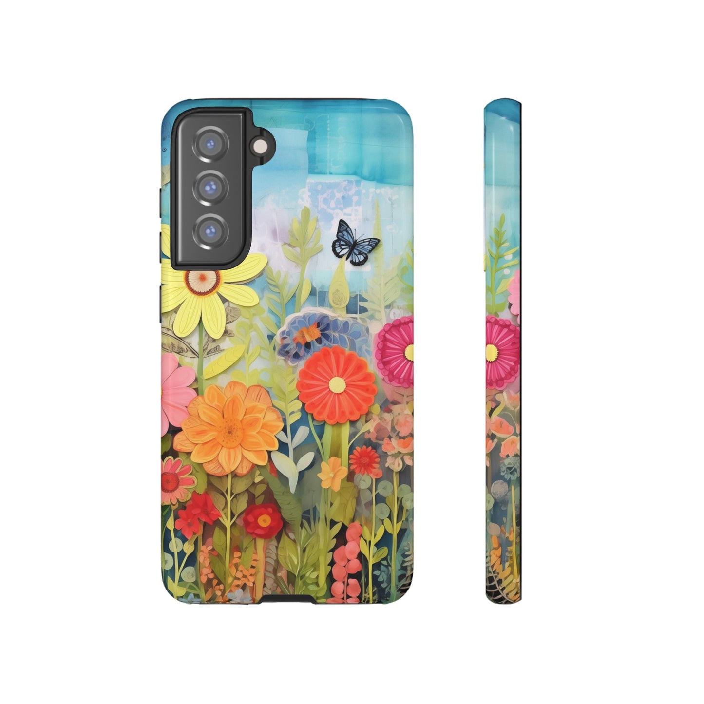 Whimsical Floral Garden phone case | Tough Case | 3d Floral Pattern | iPhone 17