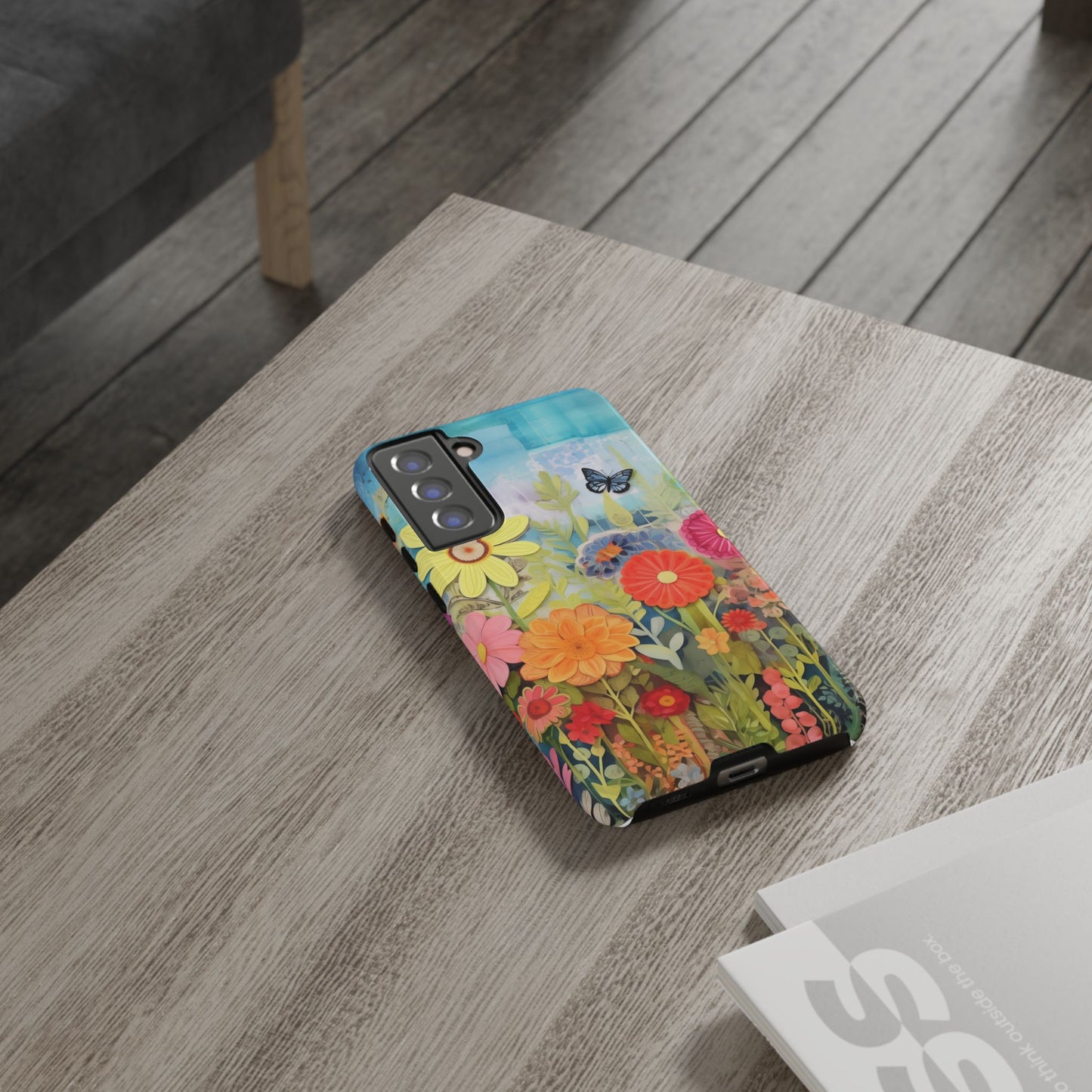 Whimsical Floral Garden phone case | Tough Case | 3d Floral Pattern | iPhone 17