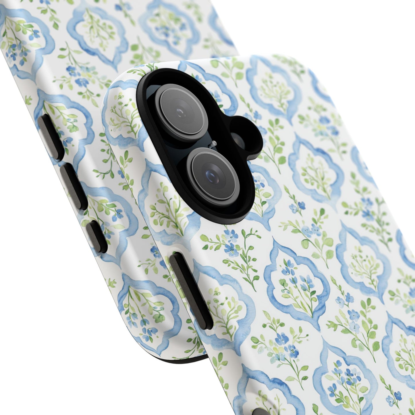 Blue Floral Damask phone case | Tough Case | iPhone 17