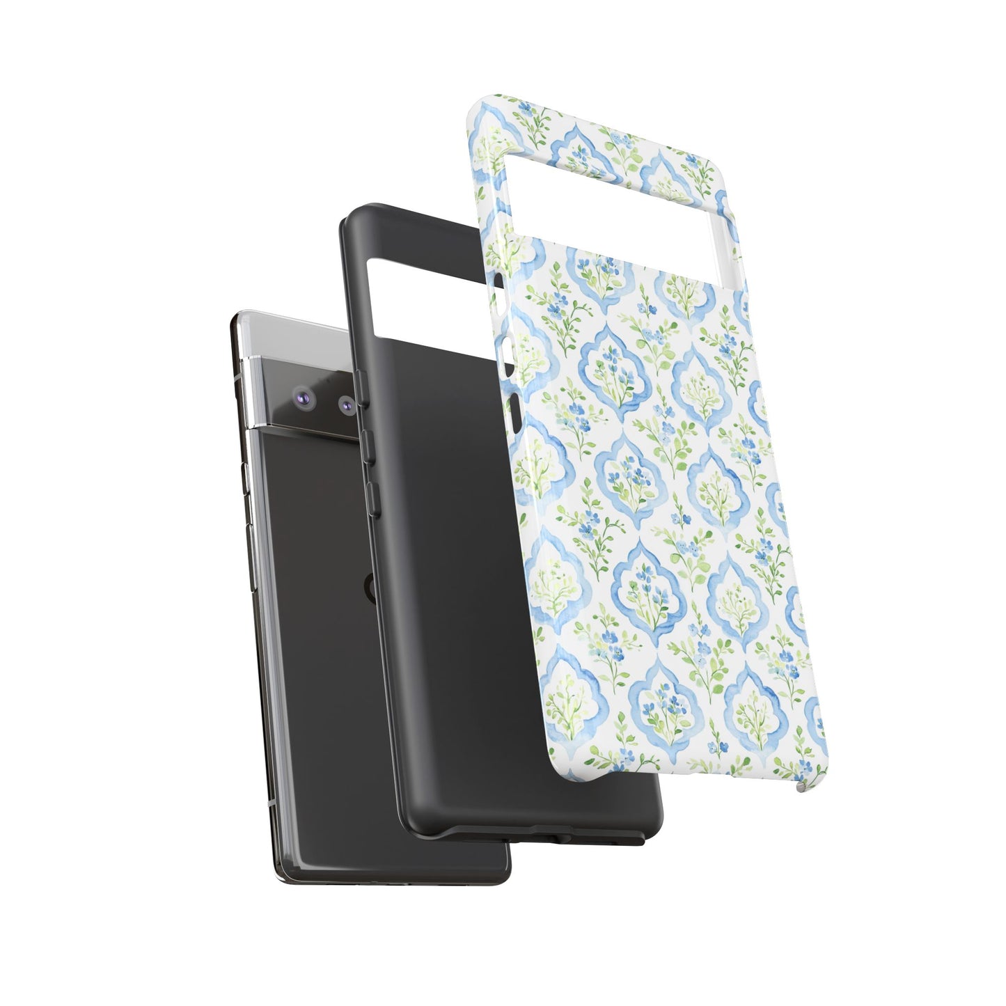 Blue Floral Damask phone case | Tough Case | iPhone 17