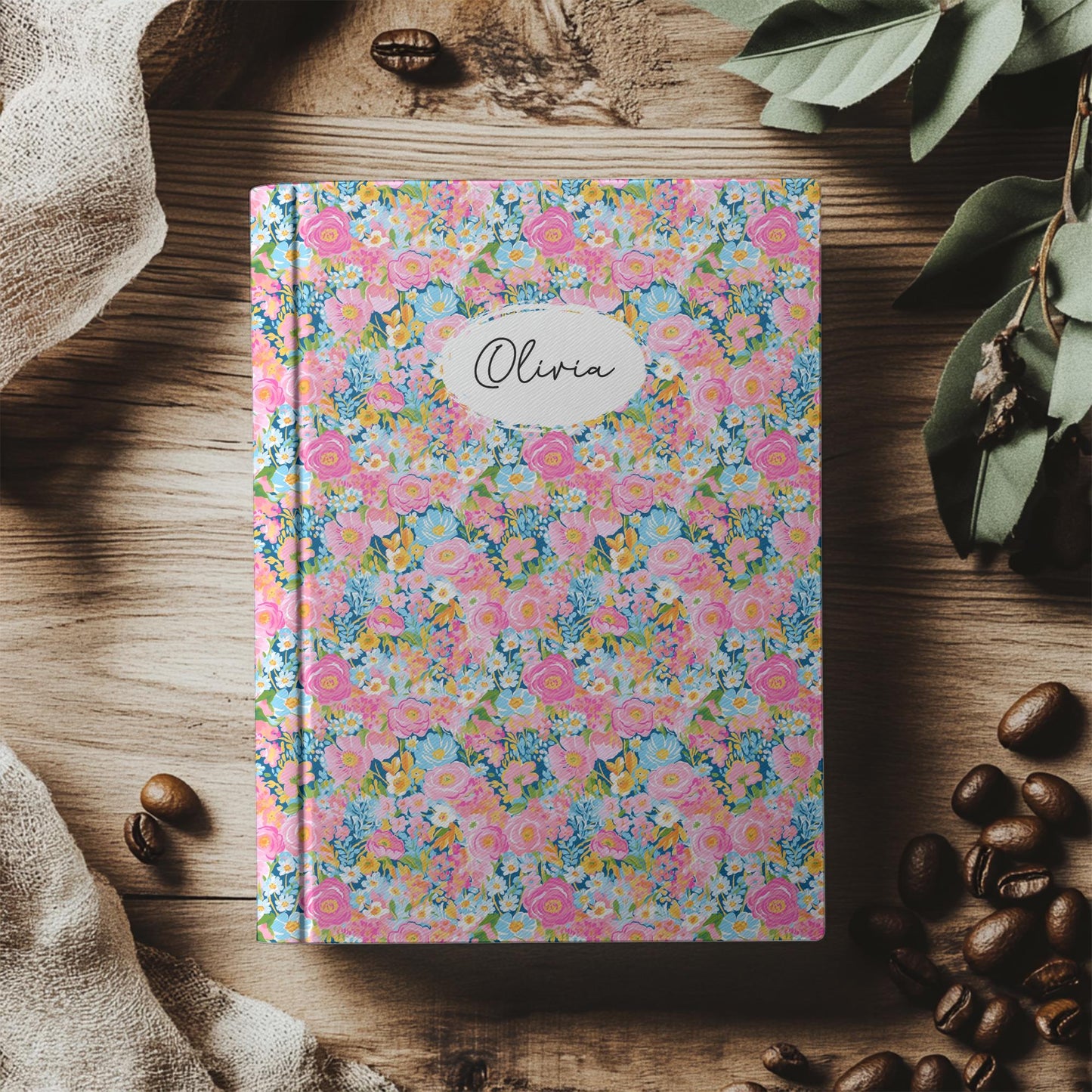 Personalized Floral Journal