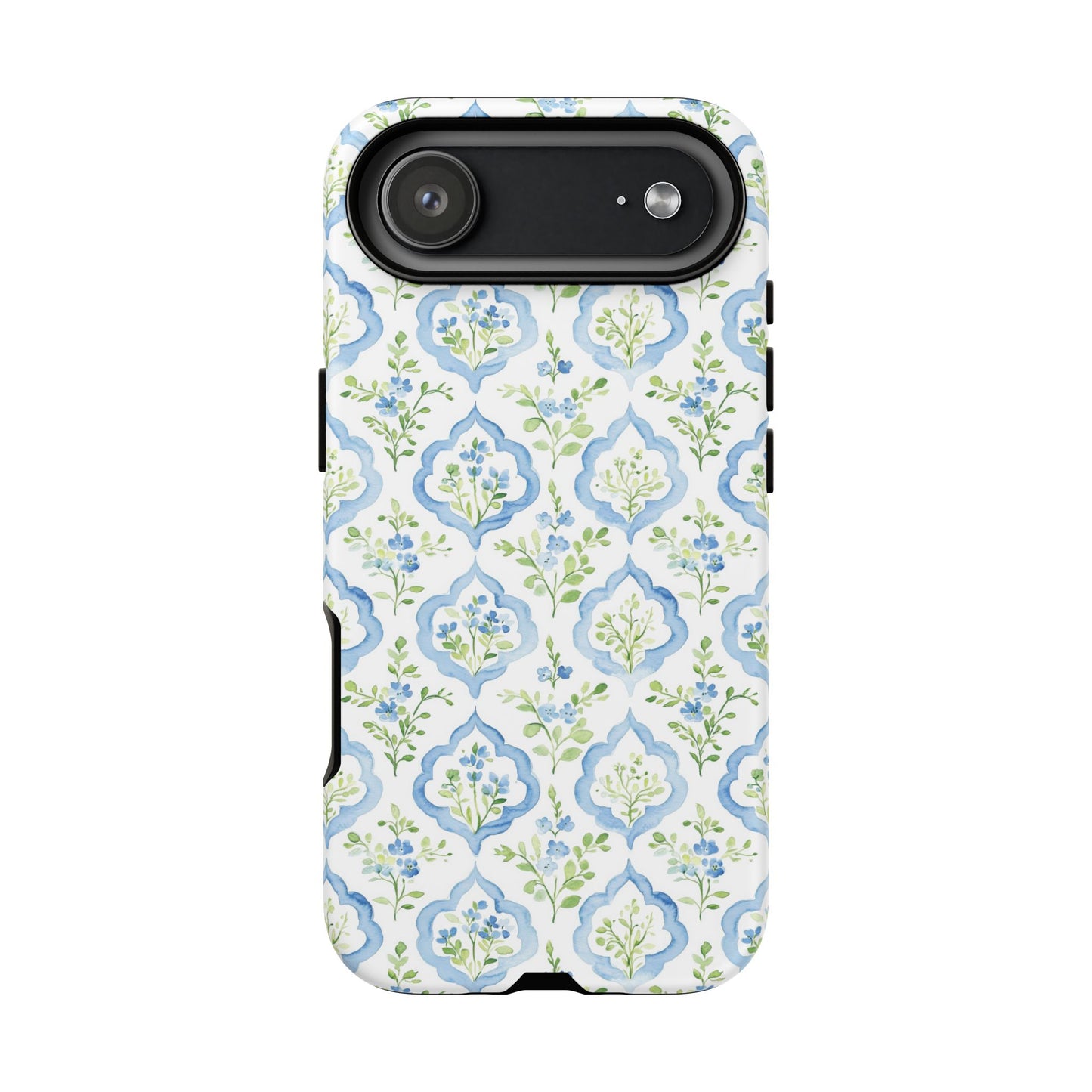 Blue Floral Damask phone case | Tough Case | iPhone 17