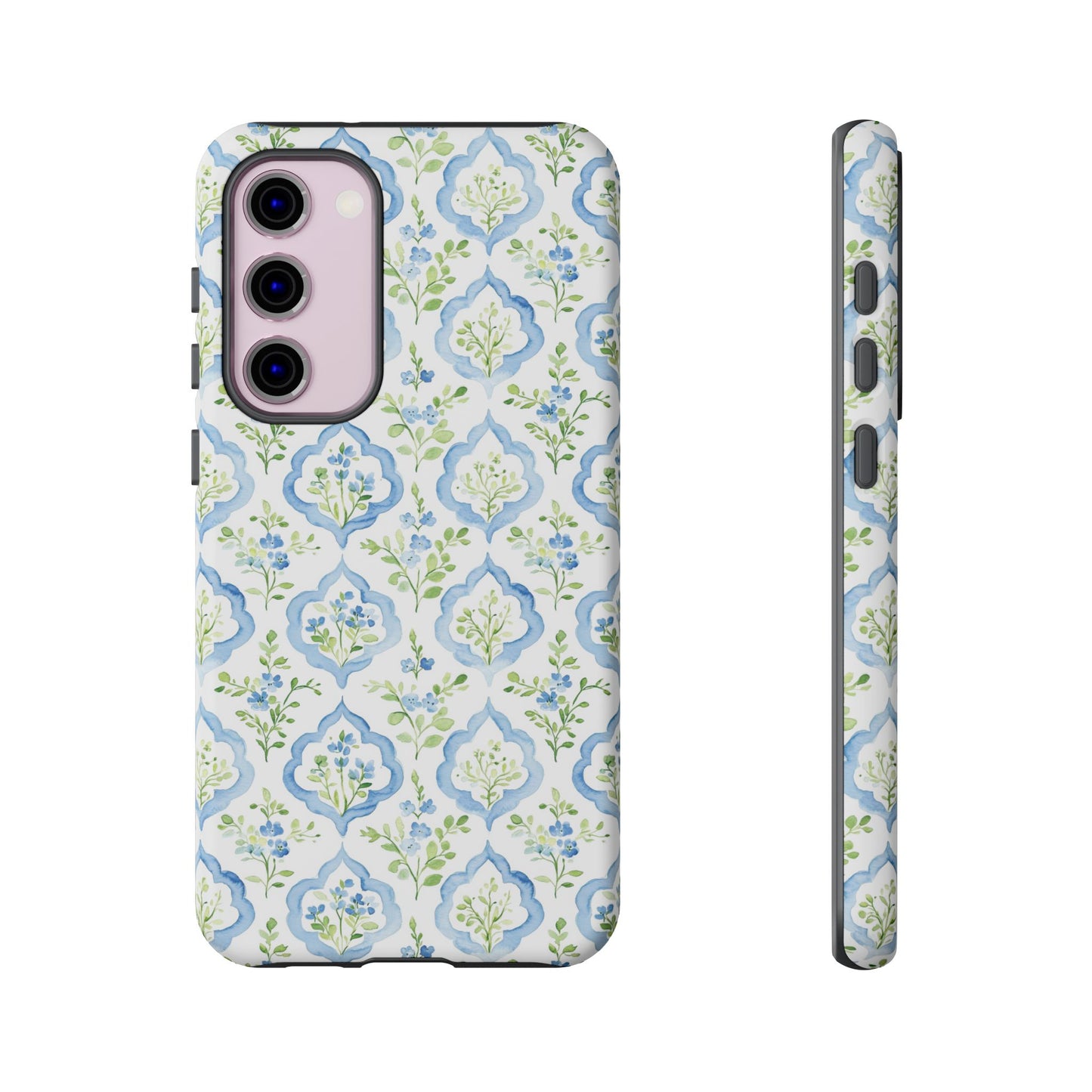 Blue Floral Damask phone case | Tough Case | iPhone 17