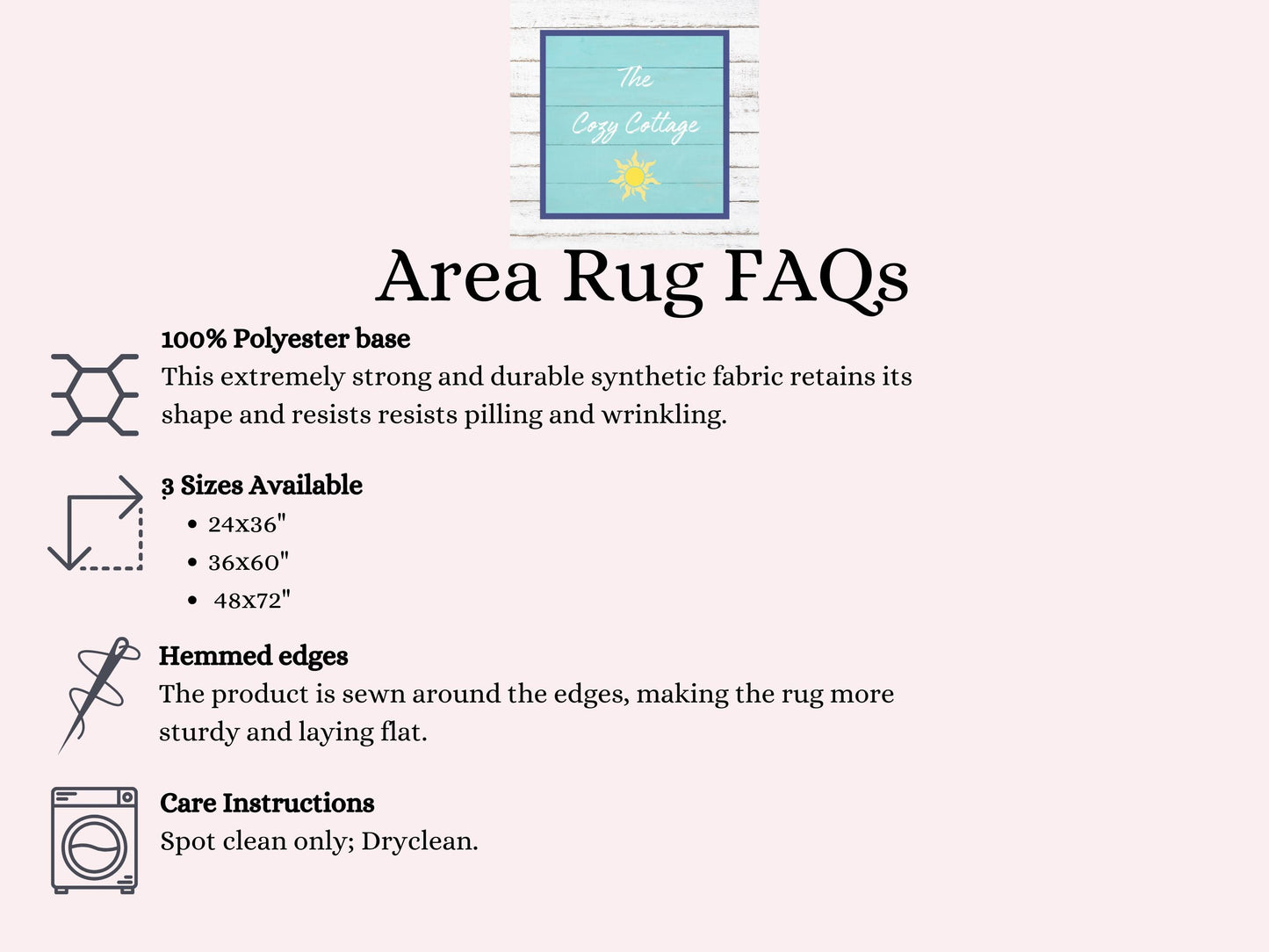Custom Rug, Blue Floral "Home"