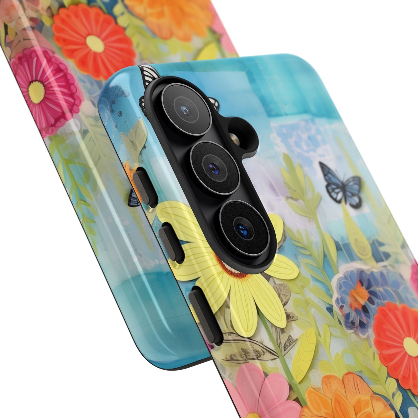 Whimsical Floral Garden phone case | Tough Case | 3d Floral Pattern | iPhone 17