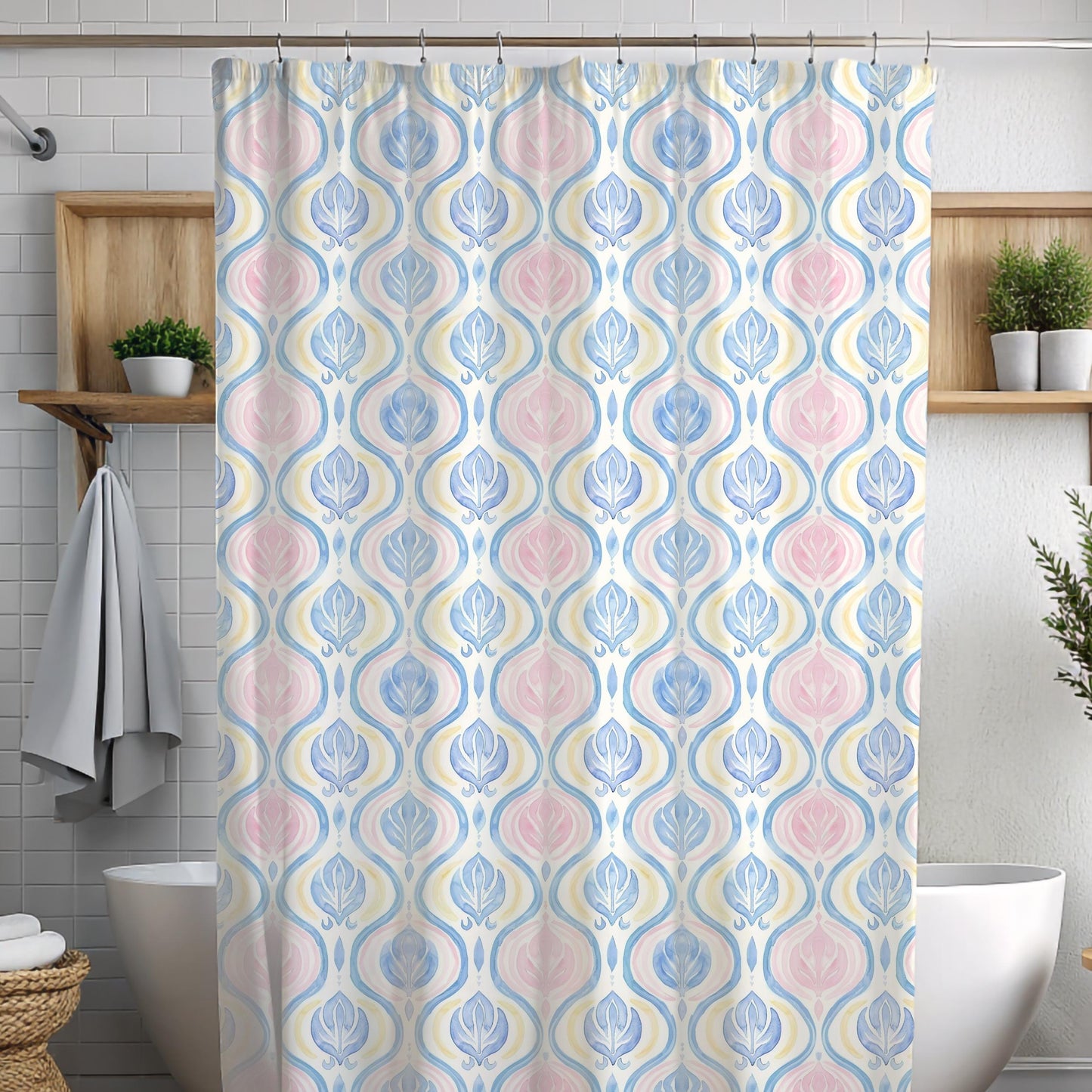 Custom Shower Curtain, Coquette Pattern