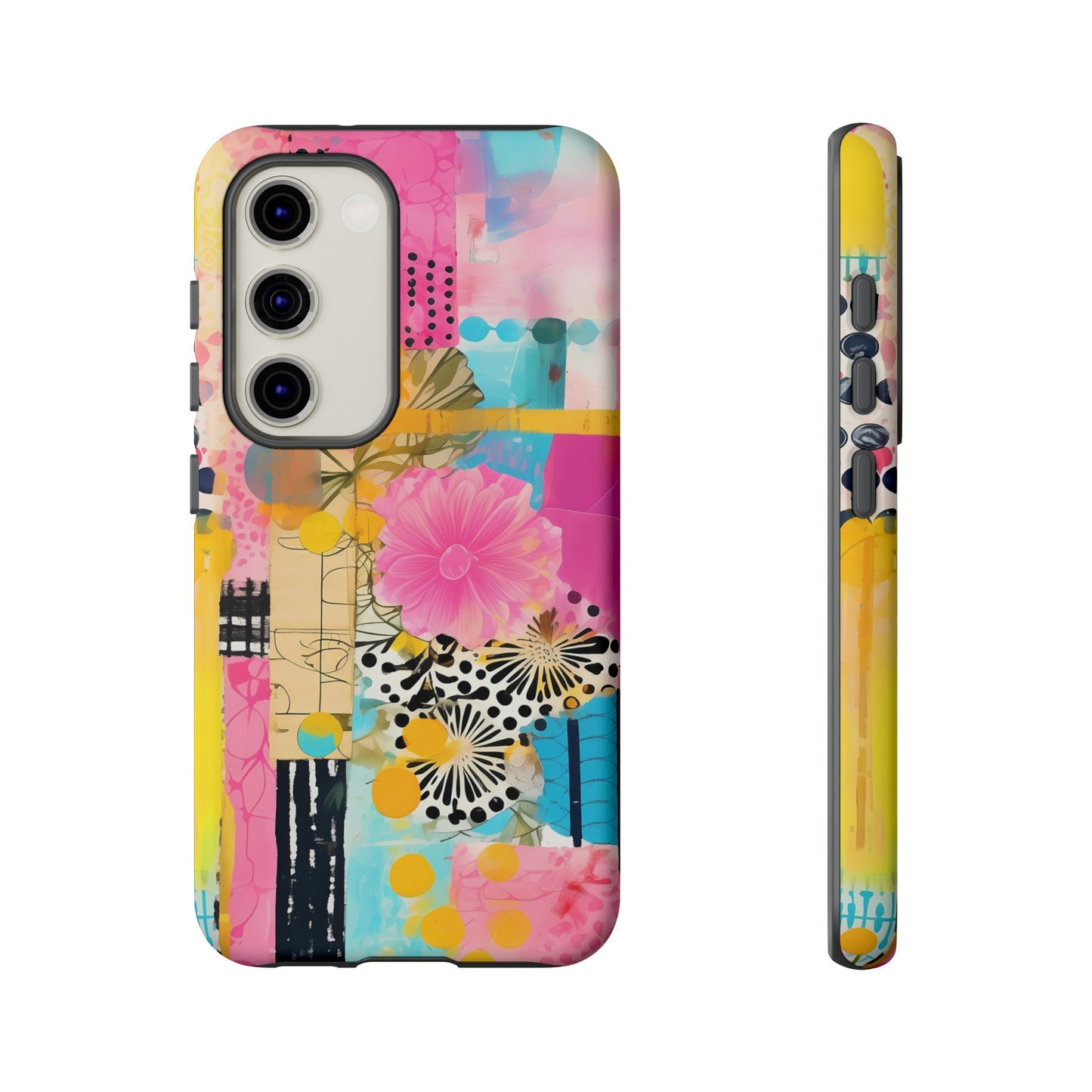 Pink Floral Abstract Phone Case | Tough Cases | iPhone 17