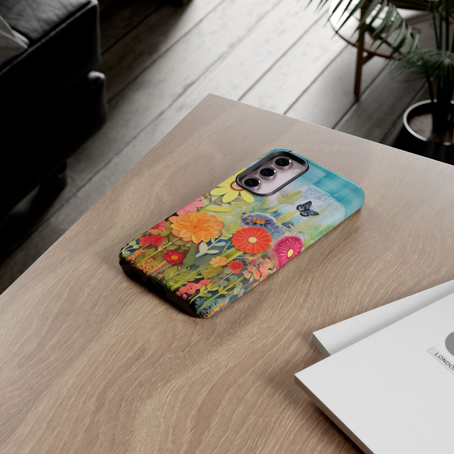 Whimsical Floral Garden phone case | Tough Case | 3d Floral Pattern | iPhone 17