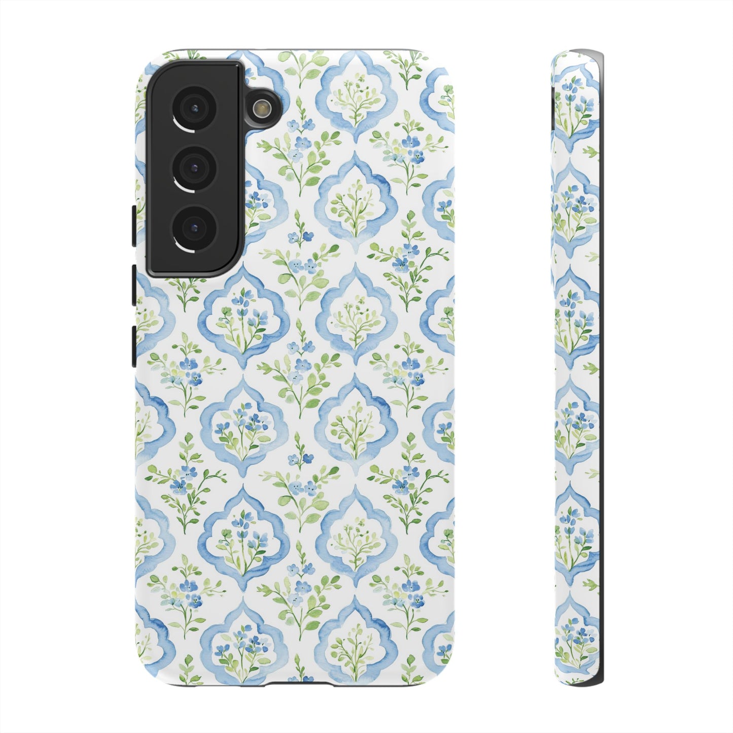 Blue Floral Damask phone case | Tough Case | iPhone 17