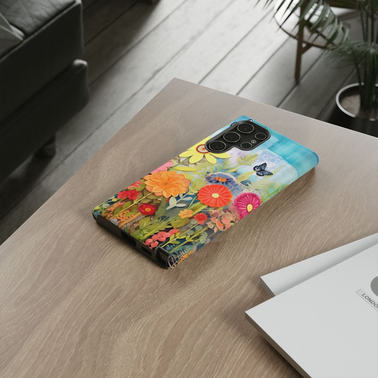 Whimsical Floral Garden phone case | Tough Case | 3d Floral Pattern | iPhone 17