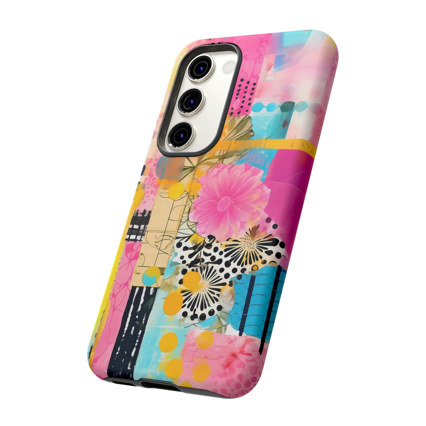 Pink Floral Abstract Phone Case | Tough Cases | iPhone 17