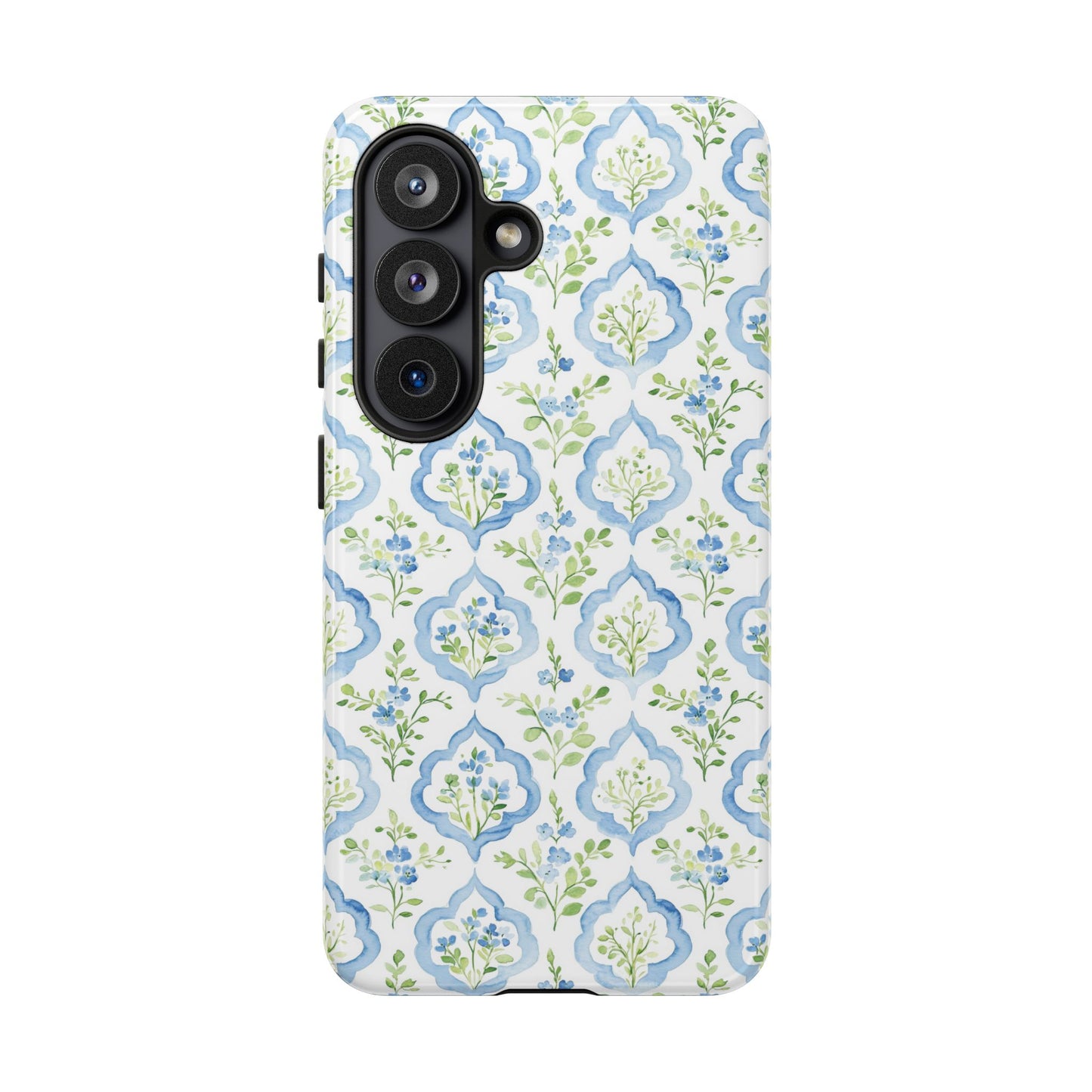 Blue Floral Damask phone case | Tough Case | iPhone 17