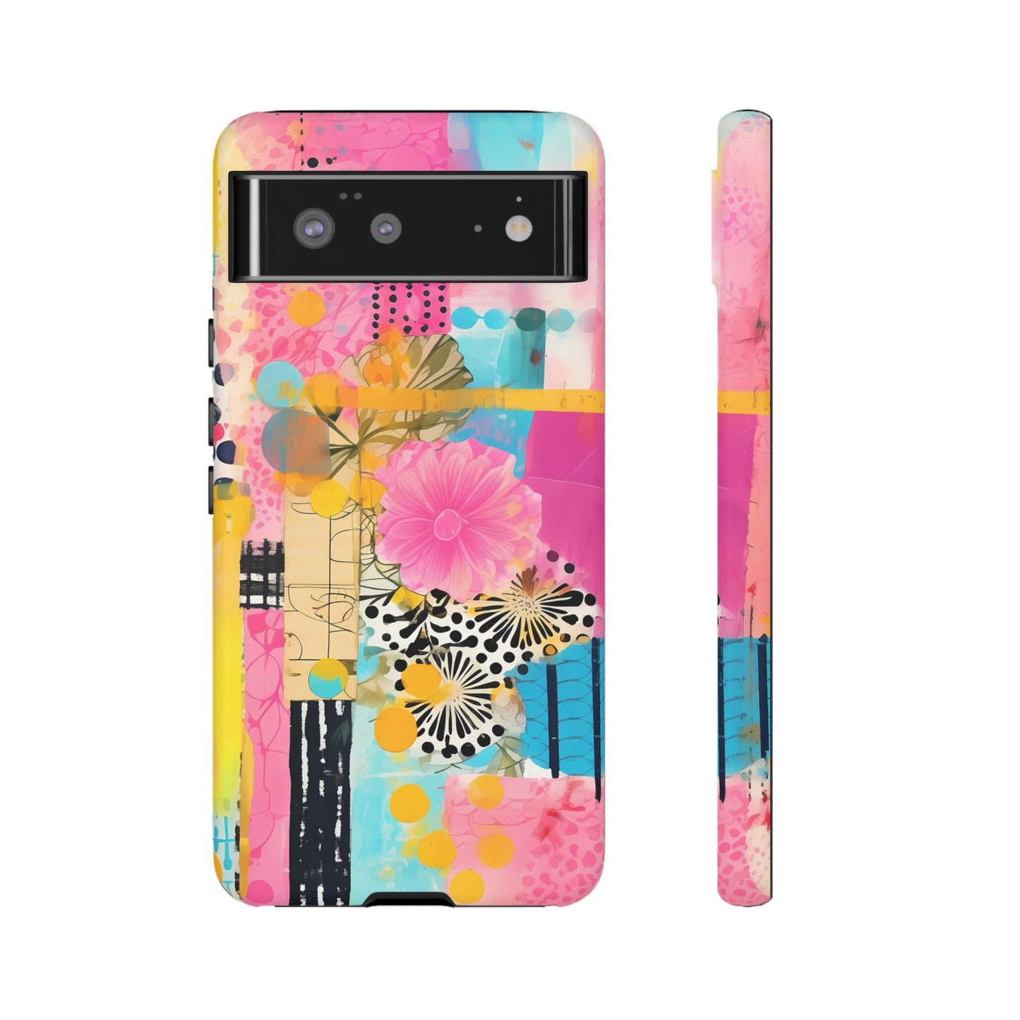 Pink Floral Abstract Phone Case | Tough Cases | iPhone 17