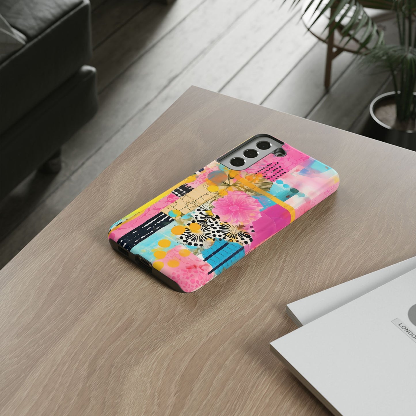 Pink Floral Abstract Phone Case | Tough Cases | iPhone 17