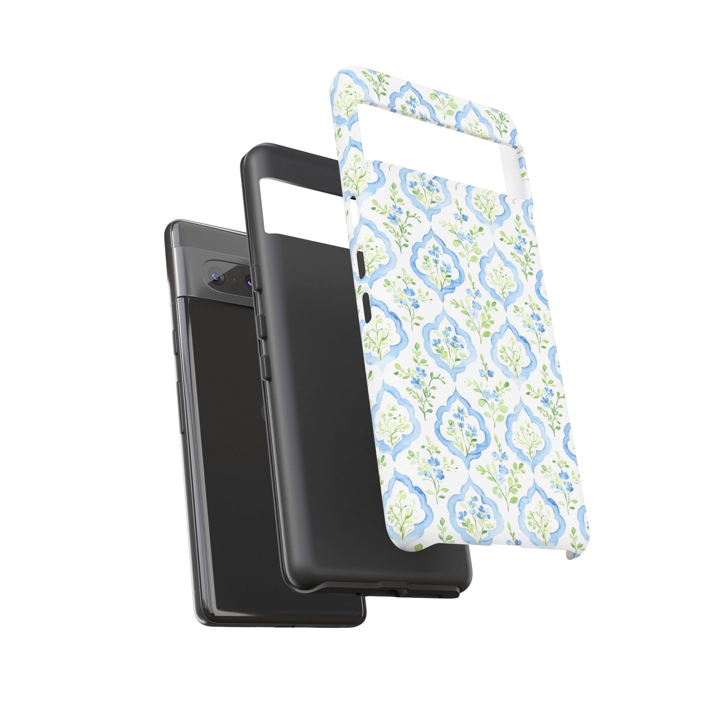 Blue Floral Damask phone case | Tough Case | iPhone 17