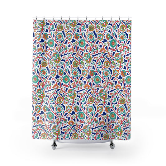 Boho Floral and Paisley Shower Curtain