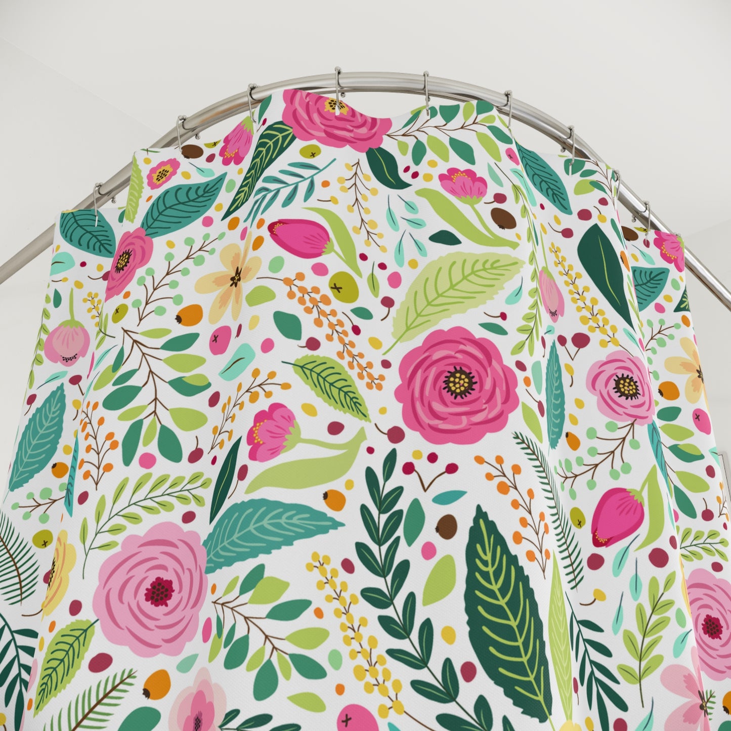 Boho Wildflower Multicolor Shower Curtain