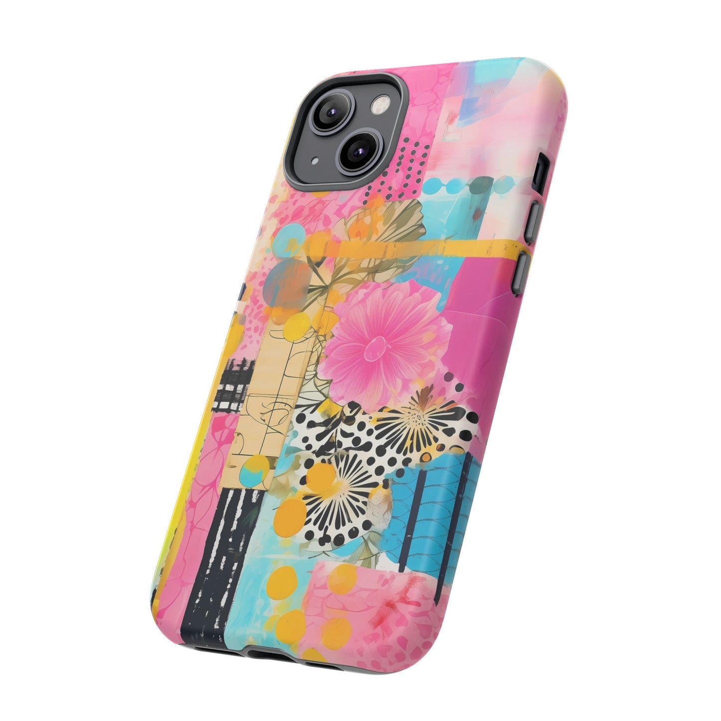Pink Floral Abstract Phone Case | Tough Cases | iPhone 17