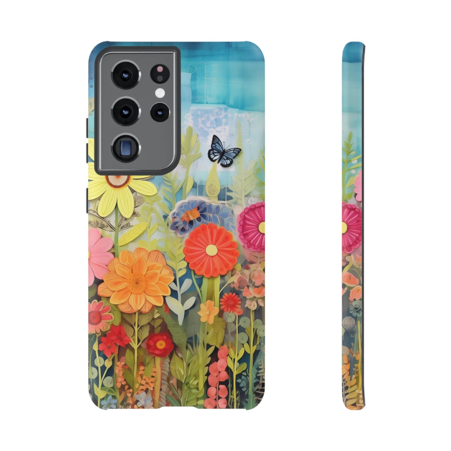 Whimsical Floral Garden phone case | Tough Case | 3d Floral Pattern | iPhone 17