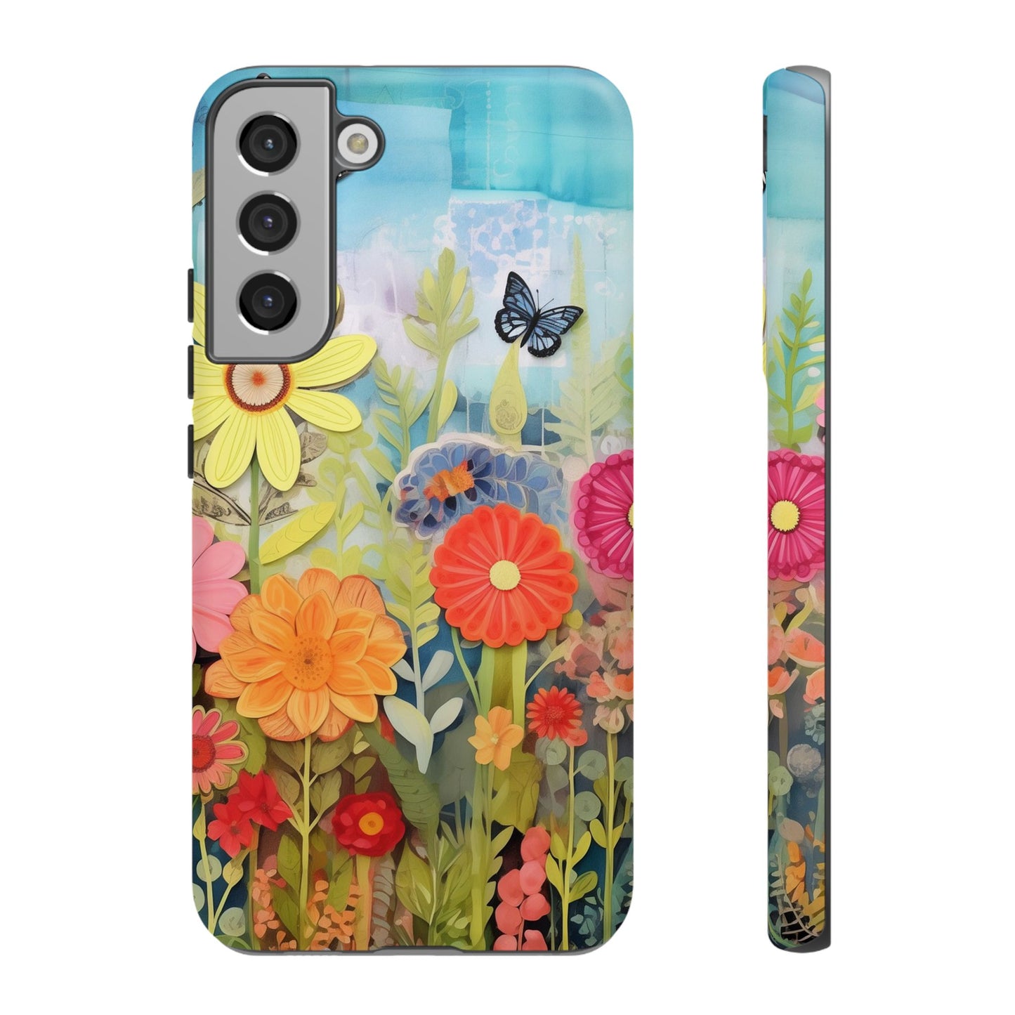 Whimsical Floral Garden phone case | Tough Case | 3d Floral Pattern | iPhone 17