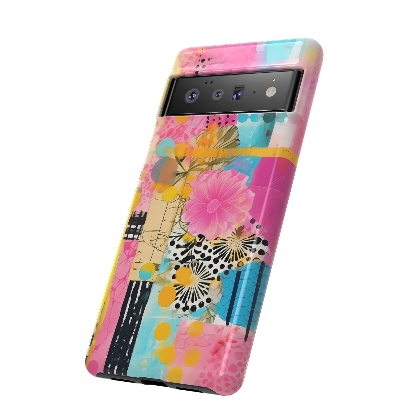 Pink Floral Abstract Phone Case | Tough Cases | iPhone 17