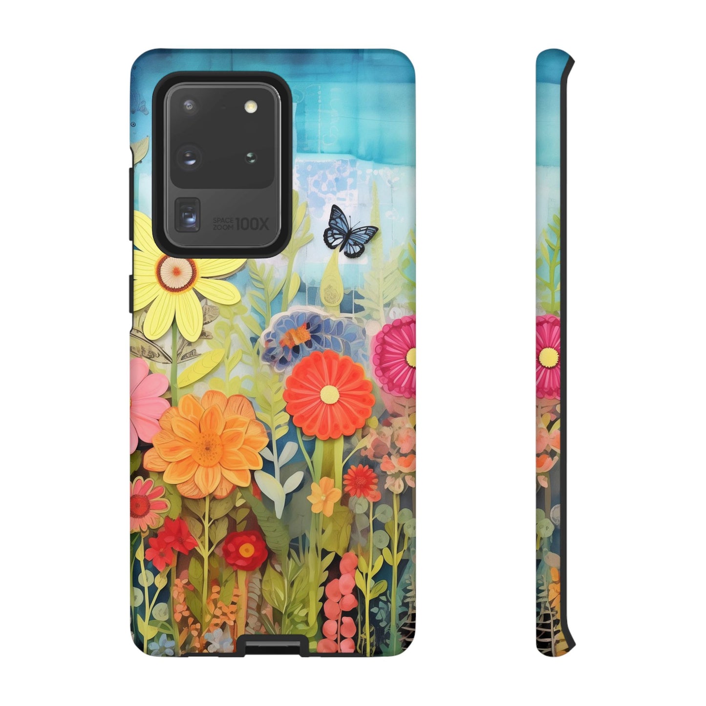 Whimsical Floral Garden phone case | Tough Case | 3d Floral Pattern | iPhone 17