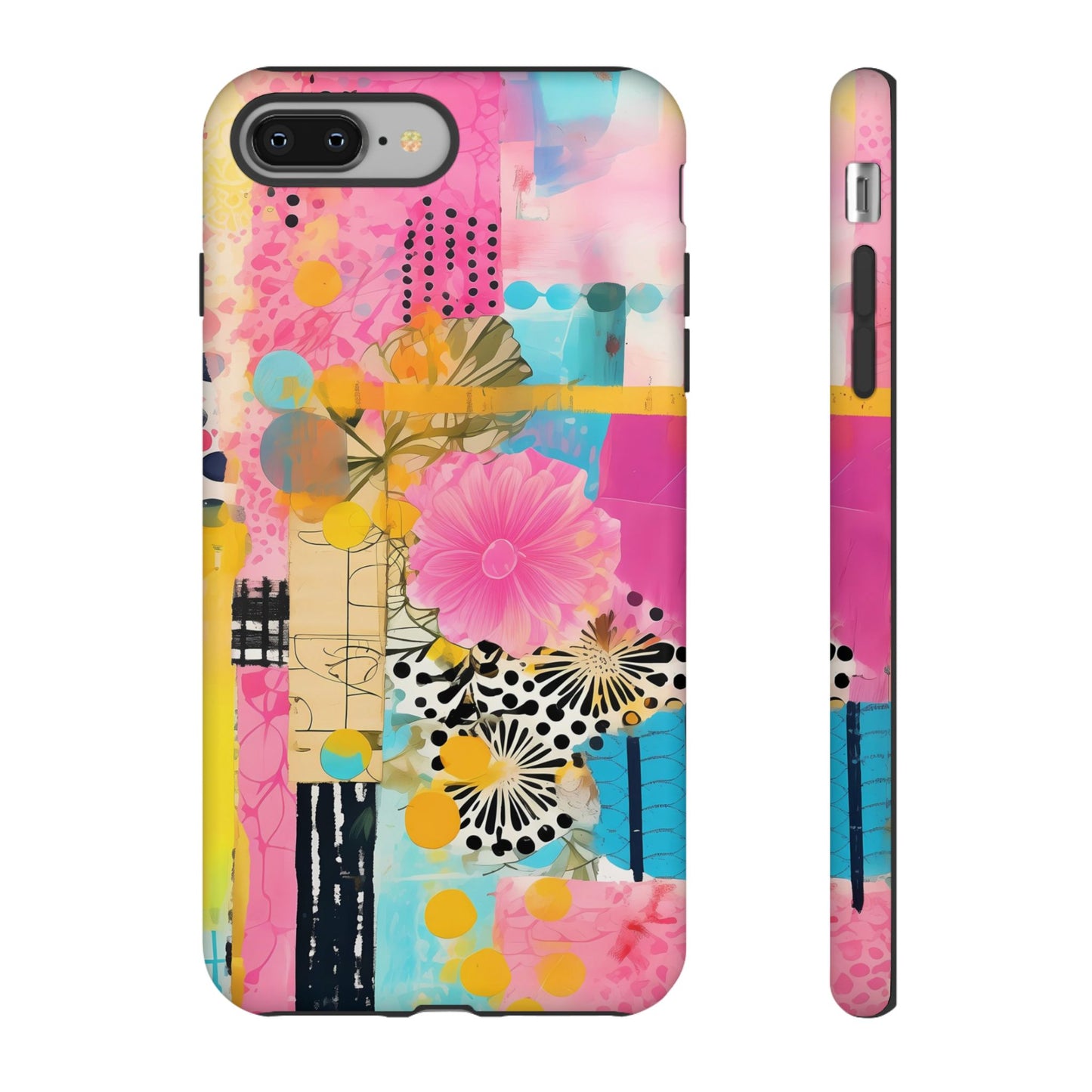 Pink Floral Abstract Phone Case | Tough Cases | iPhone 17
