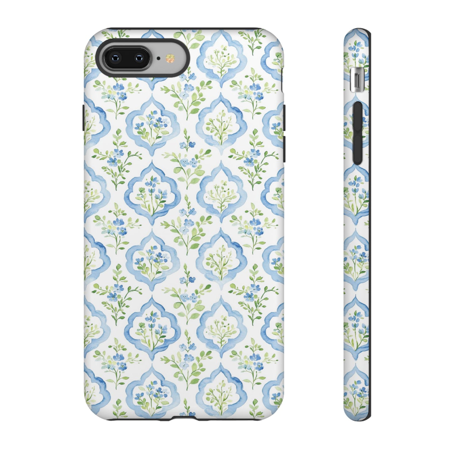 Blue Floral Damask phone case | Tough Case | iPhone 17