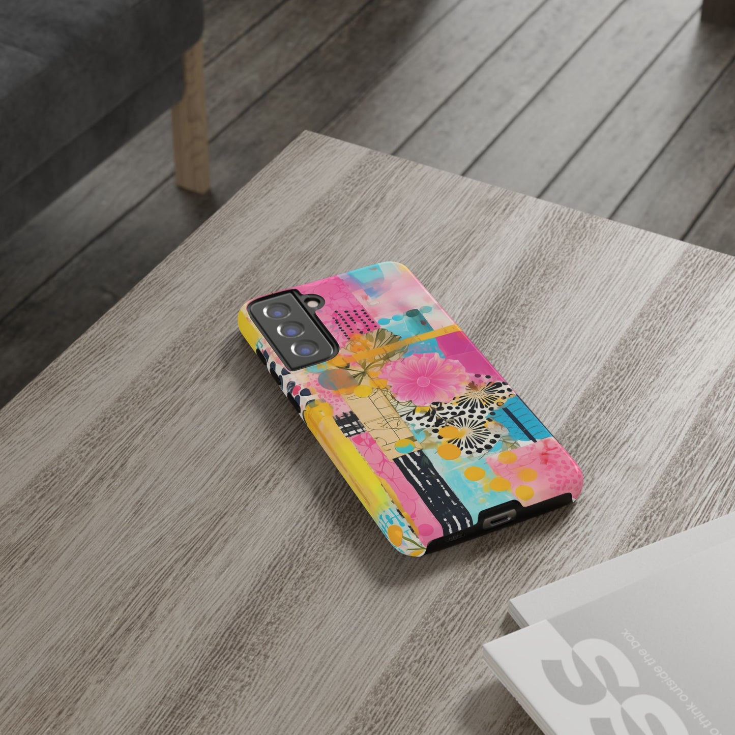 Pink Floral Abstract Phone Case | Tough Cases | iPhone 17