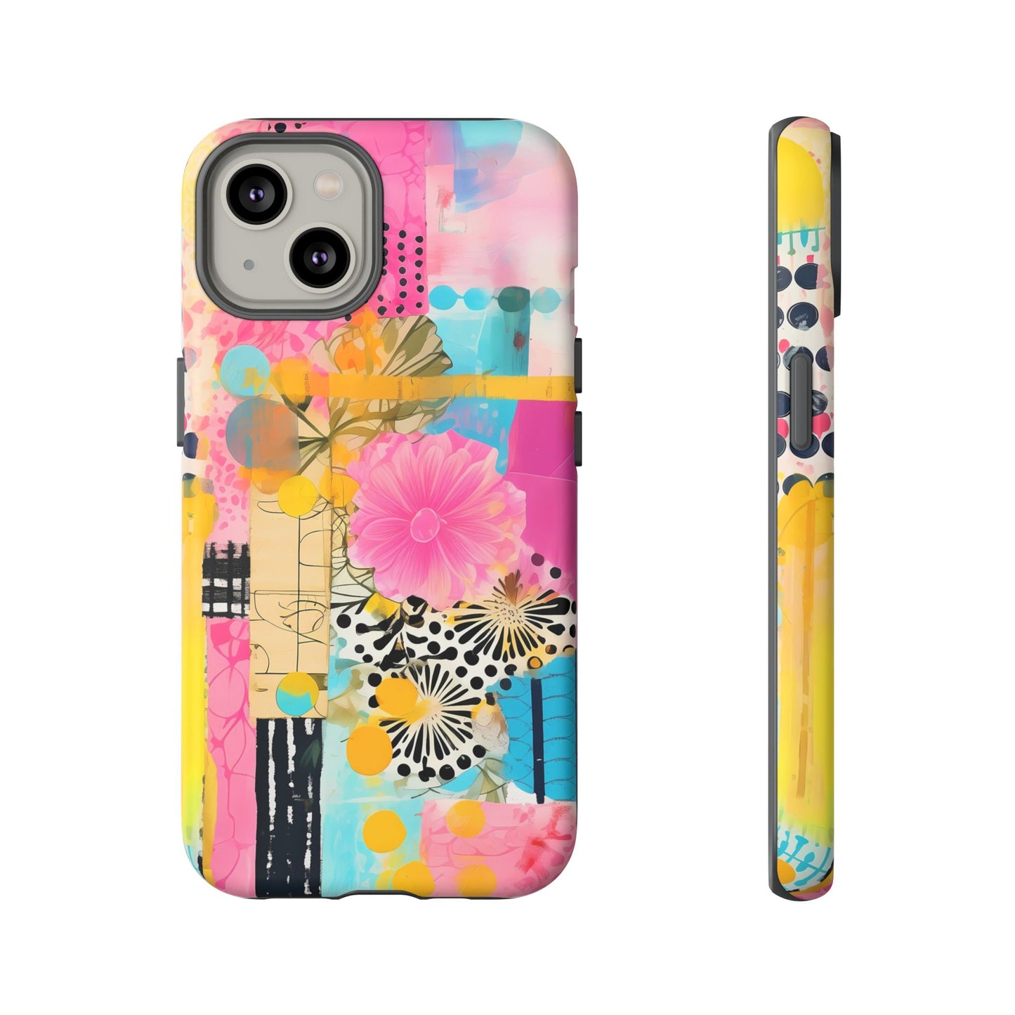 Pink Floral Abstract Phone Case | Tough Cases | iPhone 17