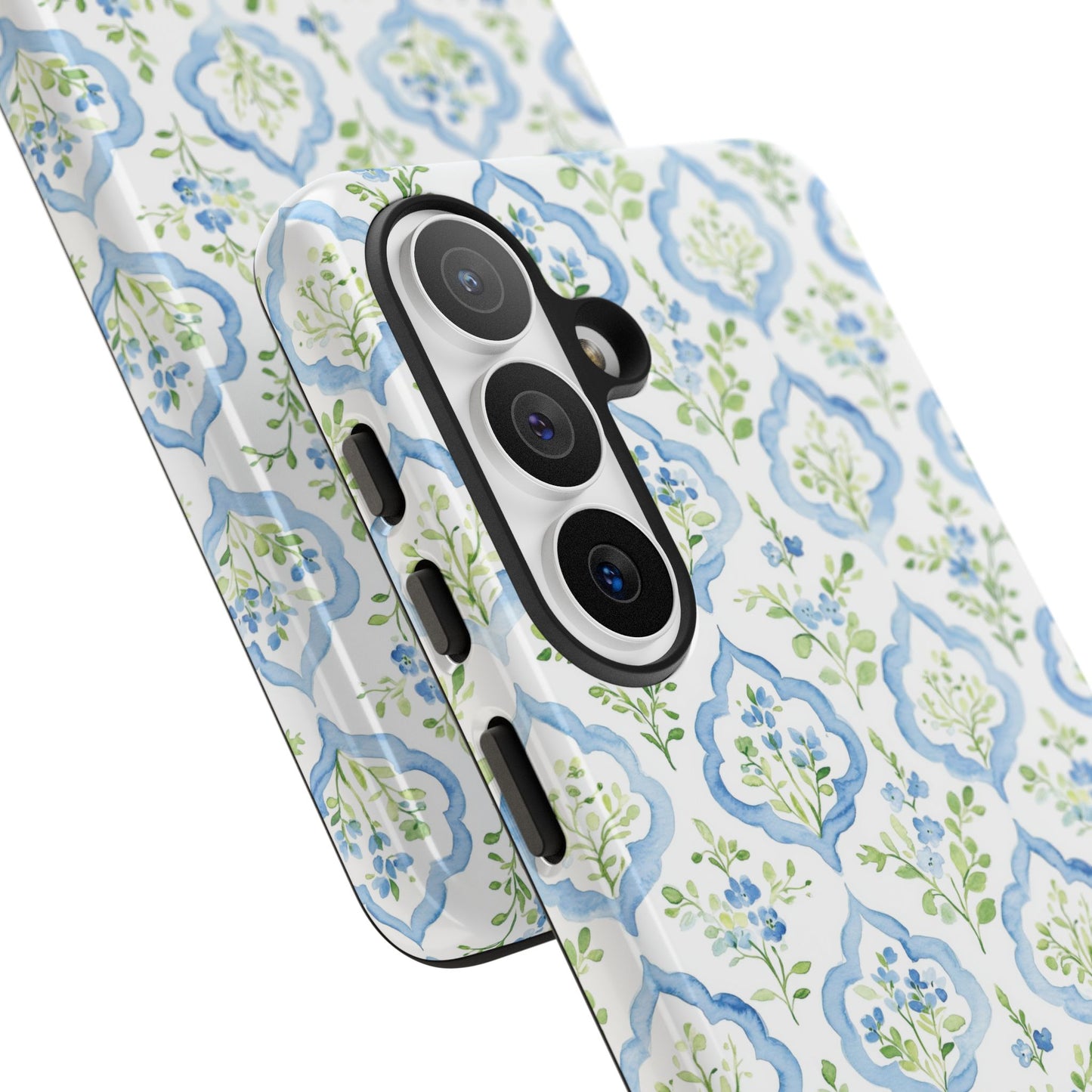 Blue Floral Damask phone case | Tough Case | iPhone 17