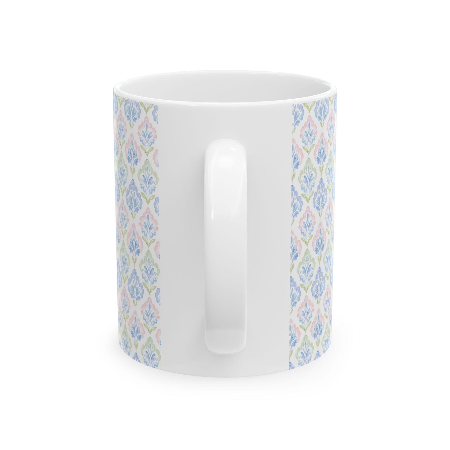 Coffee Mug, Watercolor Damask