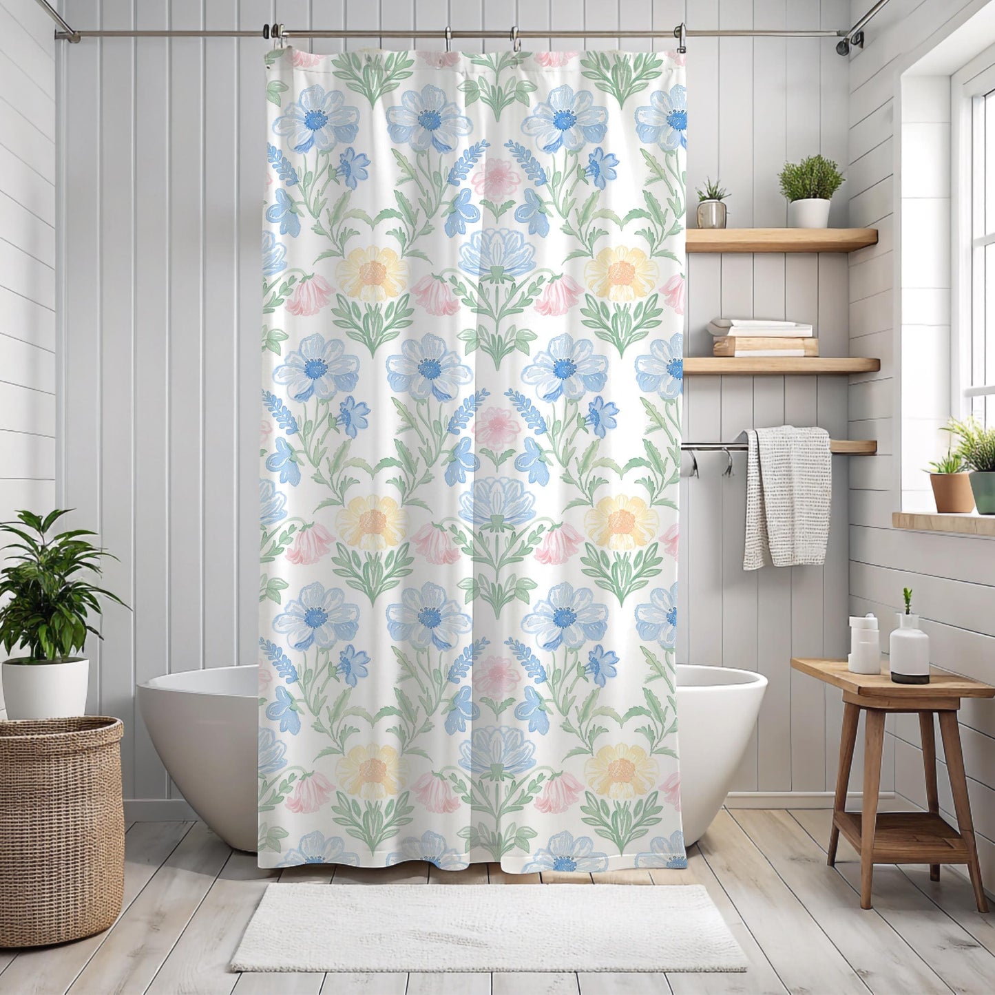 Custom Shower Curtain, Grandmillenial Floral