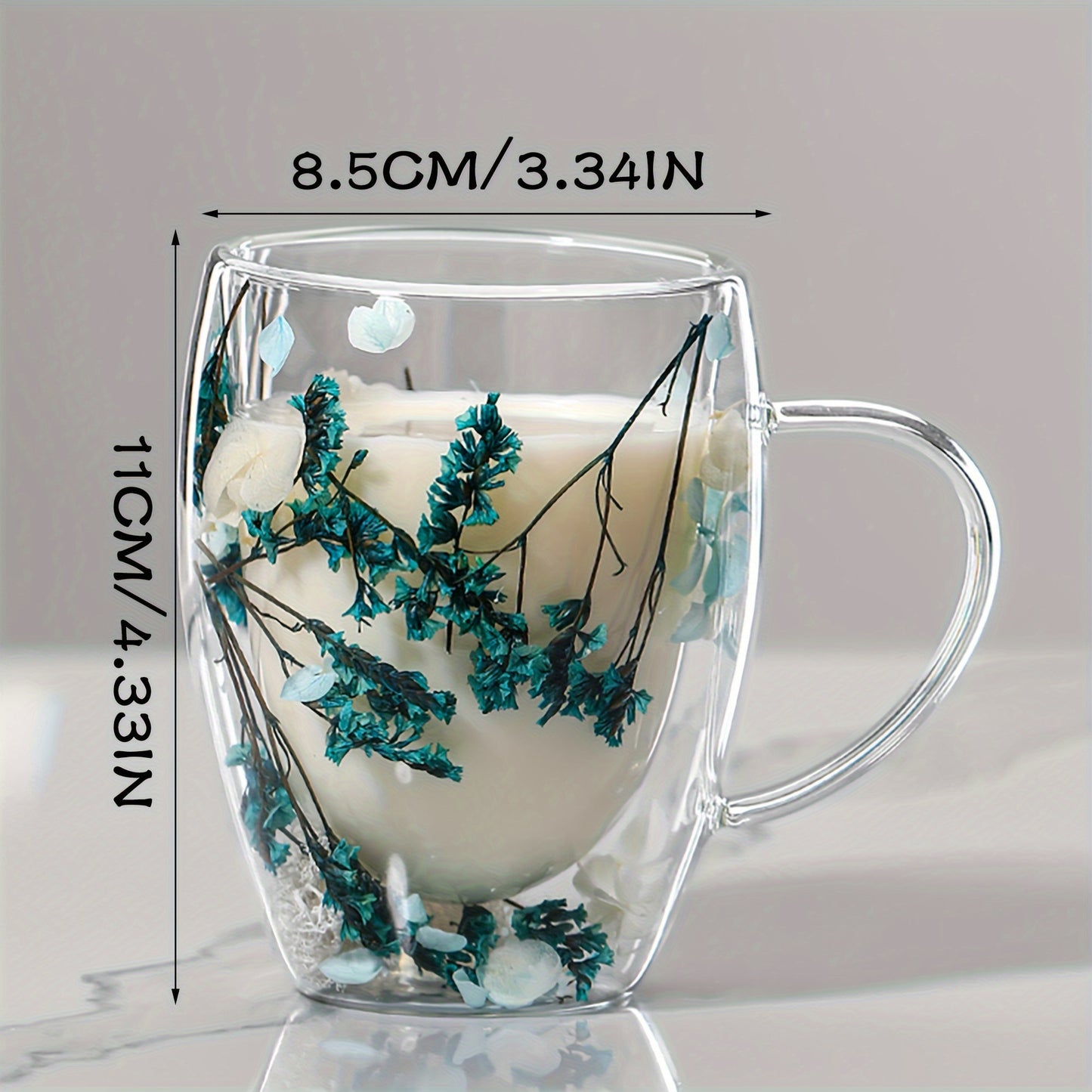 Floral Glass Coffee Mug - Variety