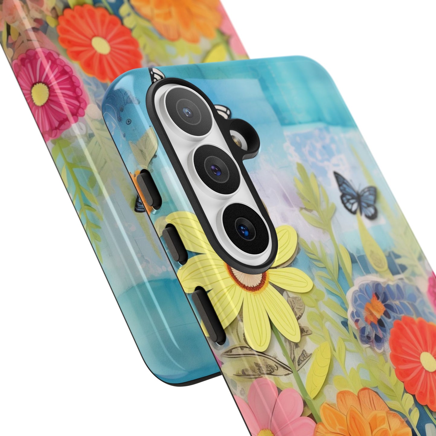 Whimsical Floral Garden phone case | Tough Case | 3d Floral Pattern | iPhone 17