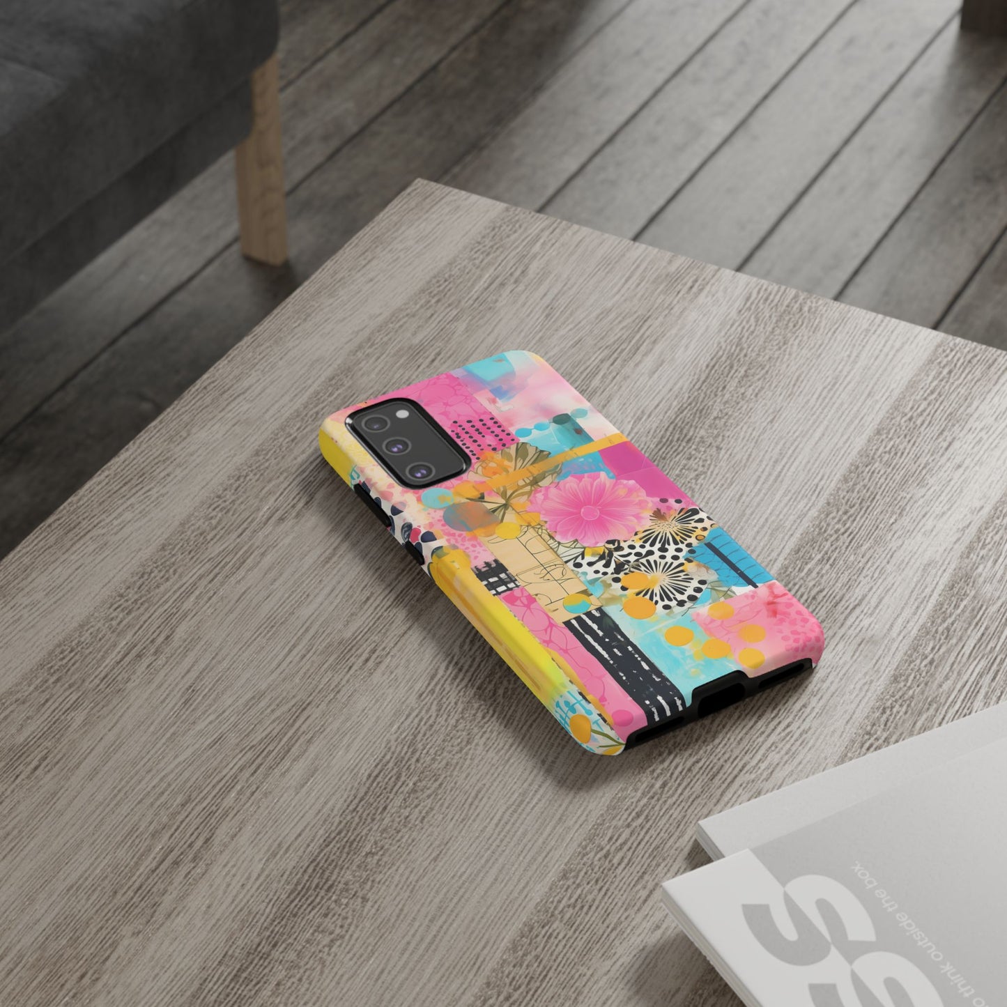 Pink Floral Abstract Phone Case | Tough Cases | iPhone 17