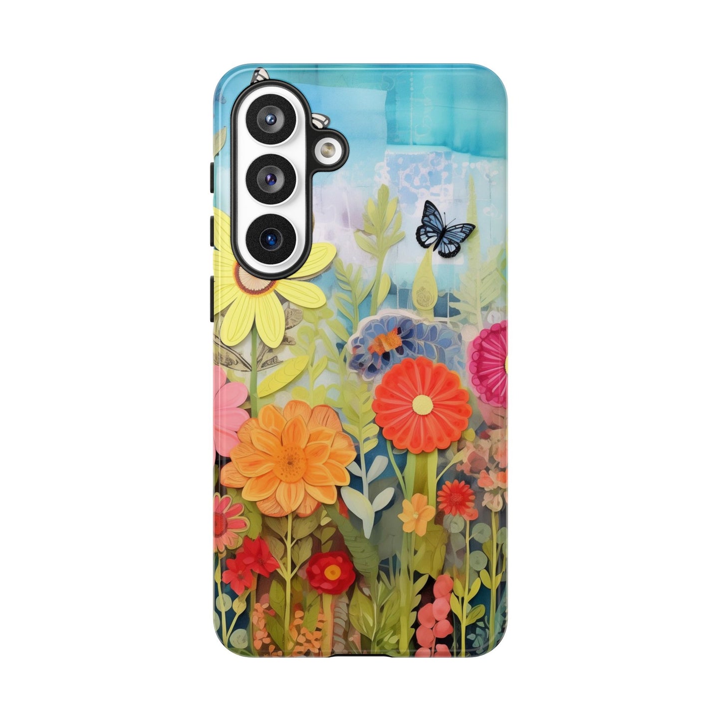 Whimsical Floral Garden phone case | Tough Case | 3d Floral Pattern | iPhone 17