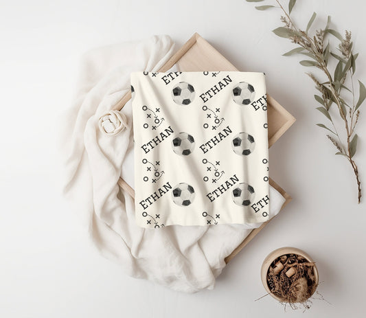 Personalized Sports Blanket - Soccer