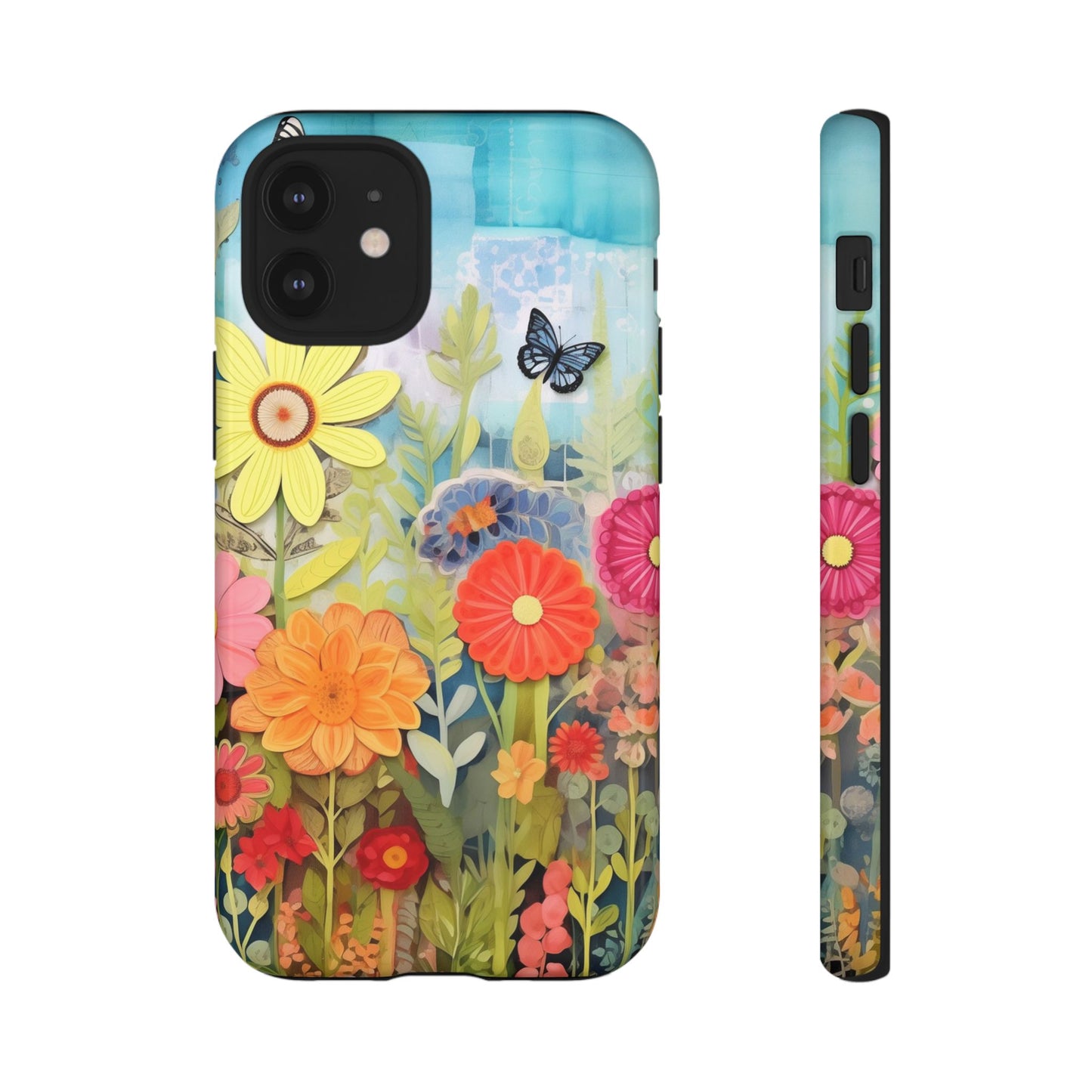 Whimsical Floral Garden phone case | Tough Case | 3d Floral Pattern | iPhone 17