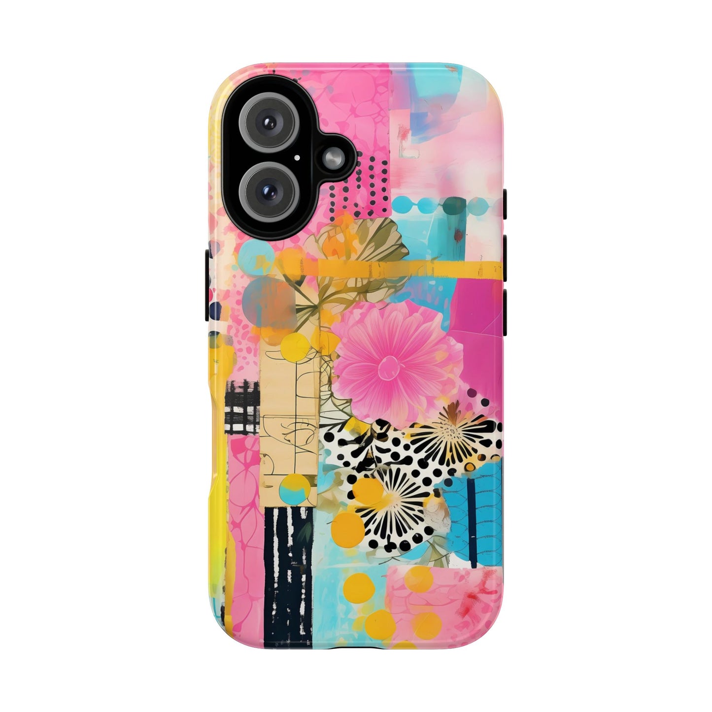 Pink Floral Abstract Phone Case | Tough Cases | iPhone 17