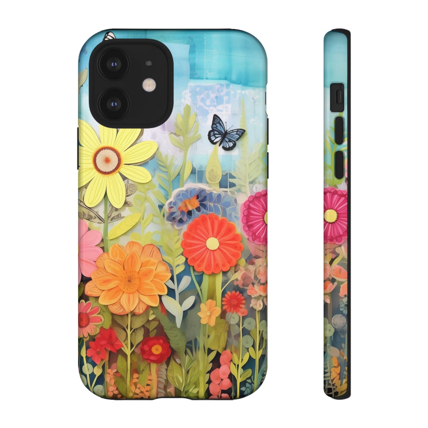 Whimsical Floral Garden phone case | Tough Case | 3d Floral Pattern | iPhone 17